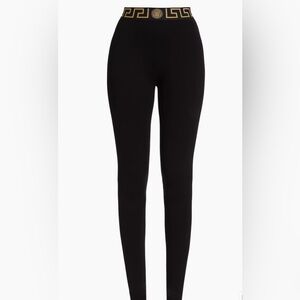 VERSACE - Greca Waistband Lycra Legging Black (S)